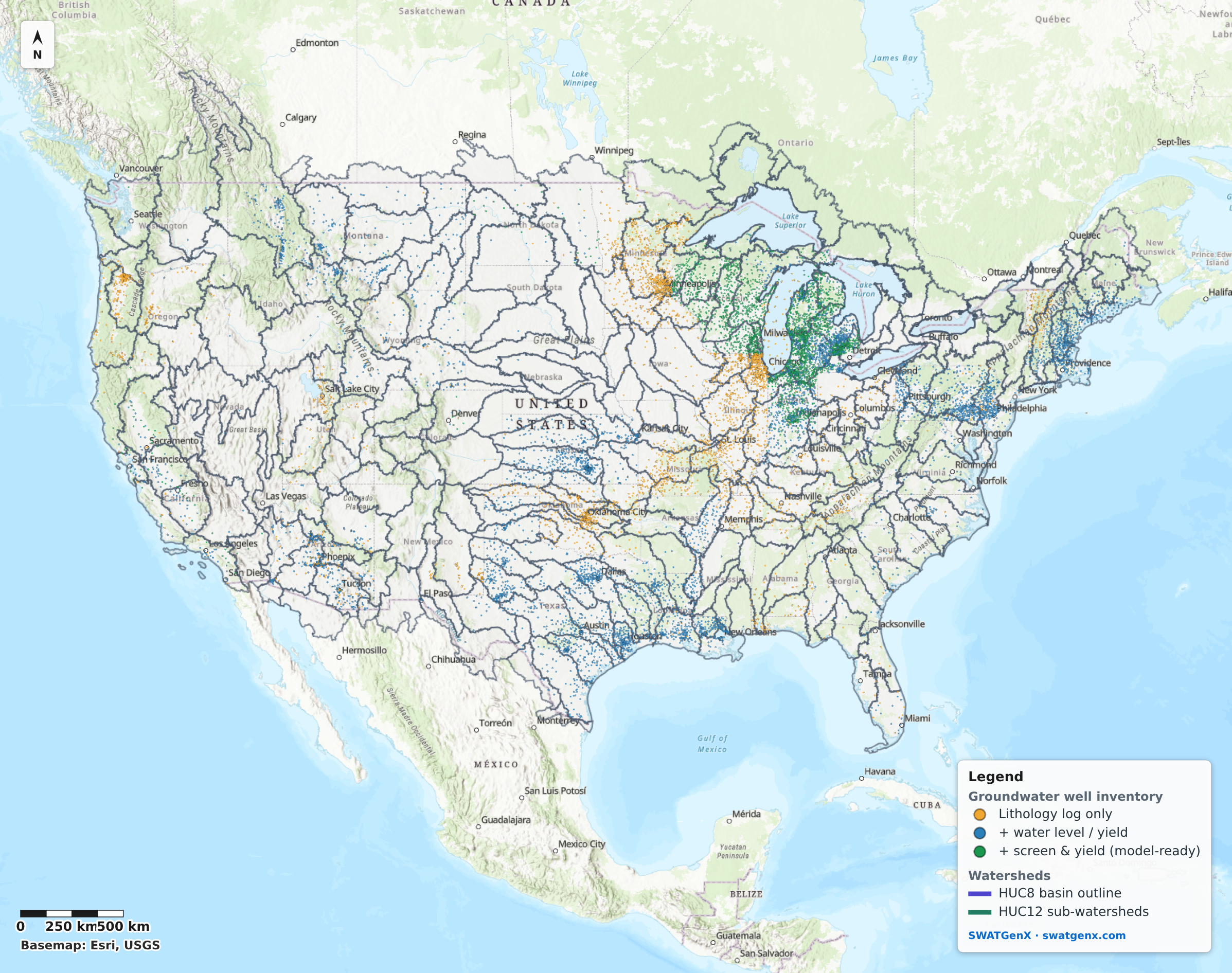 A national inventory of well lithology and hydraulics for the conterminous United States