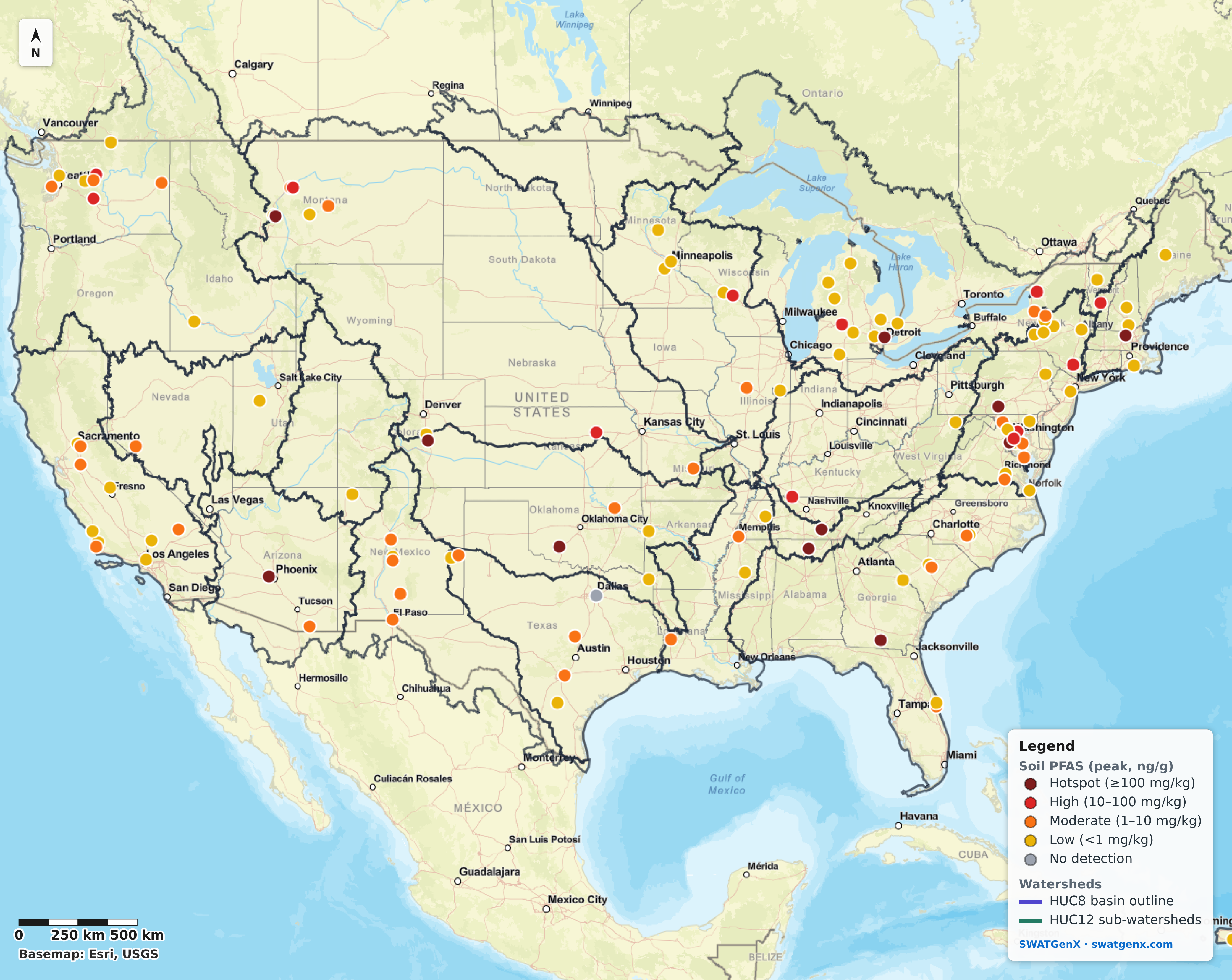 An open, depth-resolved inventory of measured soil PFAS concentrations