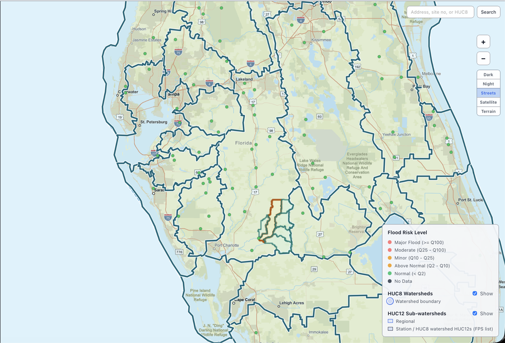 SWATGenX Watershed Explorer: HUC12 watershed model selection on the map