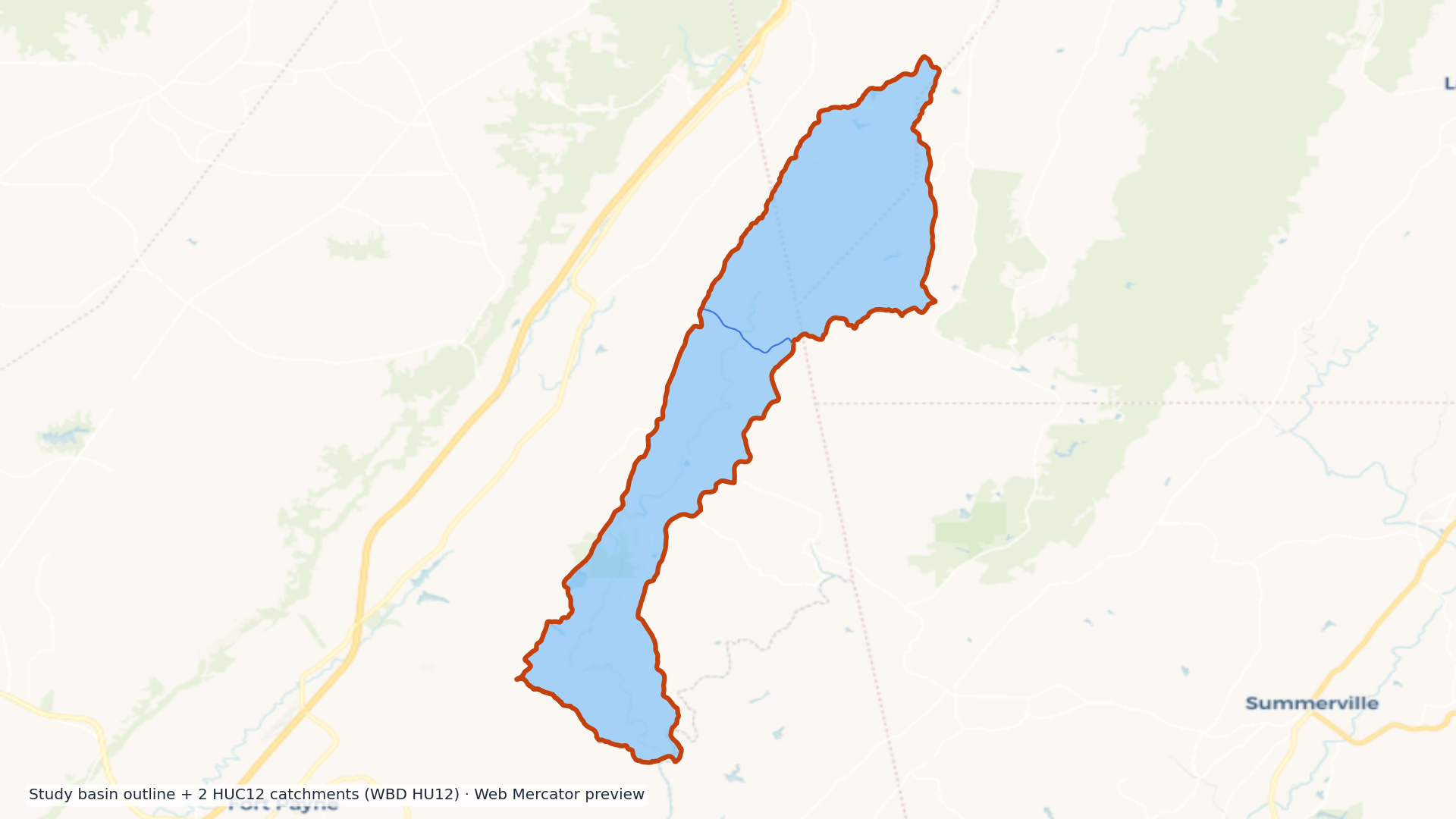 Upper Coosa watershed — HUC8 03150105 (USGS WBD)