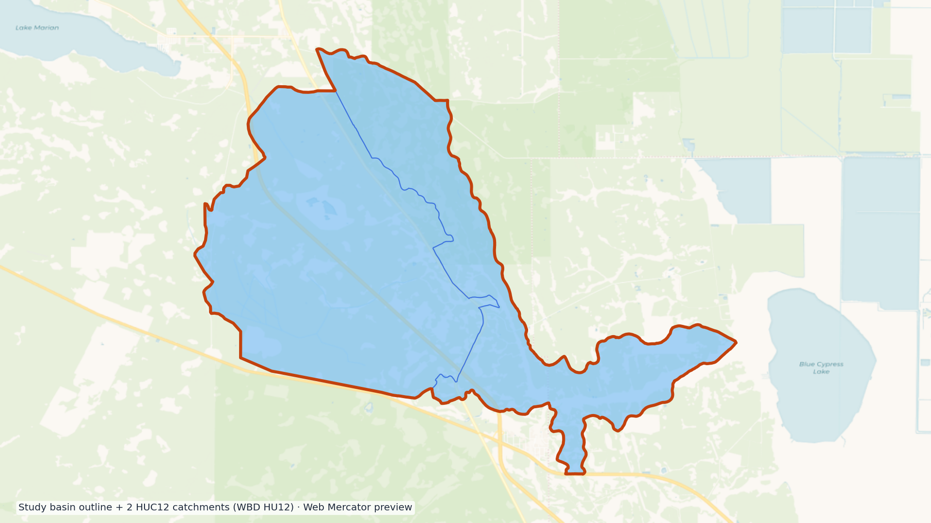 Upper St. Johns watershed — HUC8 03080101 (USGS WBD)