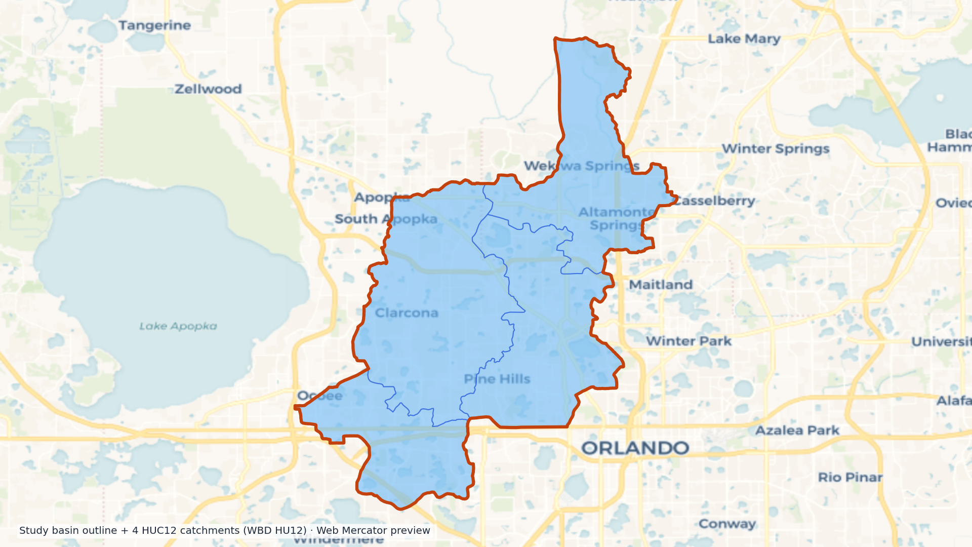 Upper St. Johns watershed — HUC8 03080101 (USGS WBD)