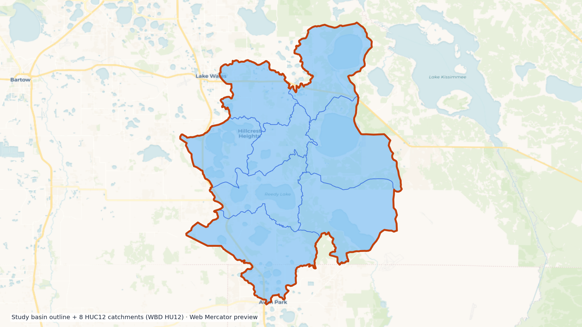 Kissimmee watershed — HUC8 03090101 (USGS WBD)