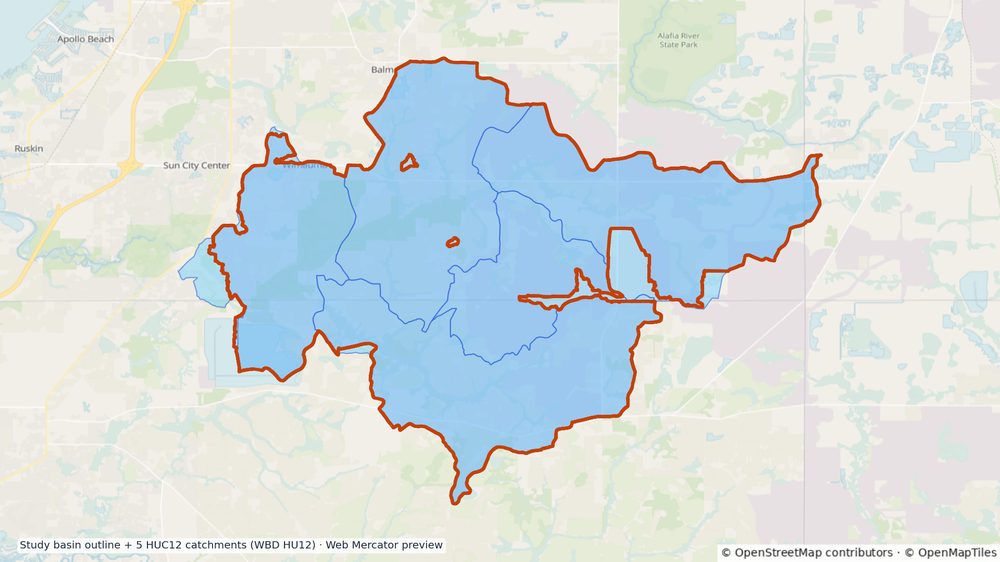 Little Manatee watershed — HUC8 03100203 (USGS WBD)