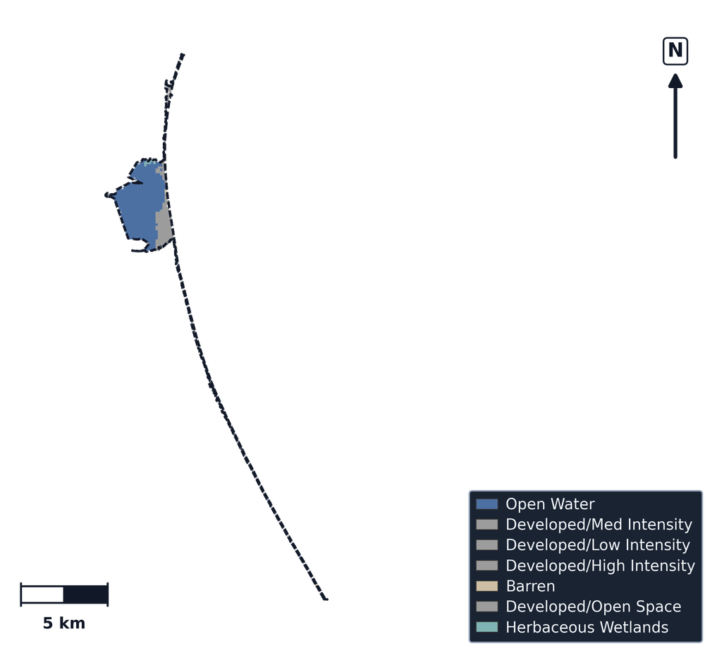 Cape Canaveral · Florida — Cropland Data Layer land use, basin clip
