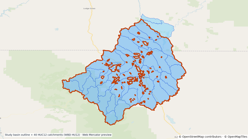 Upper Tongue watershed — HUC8 10090101 (USGS WBD)