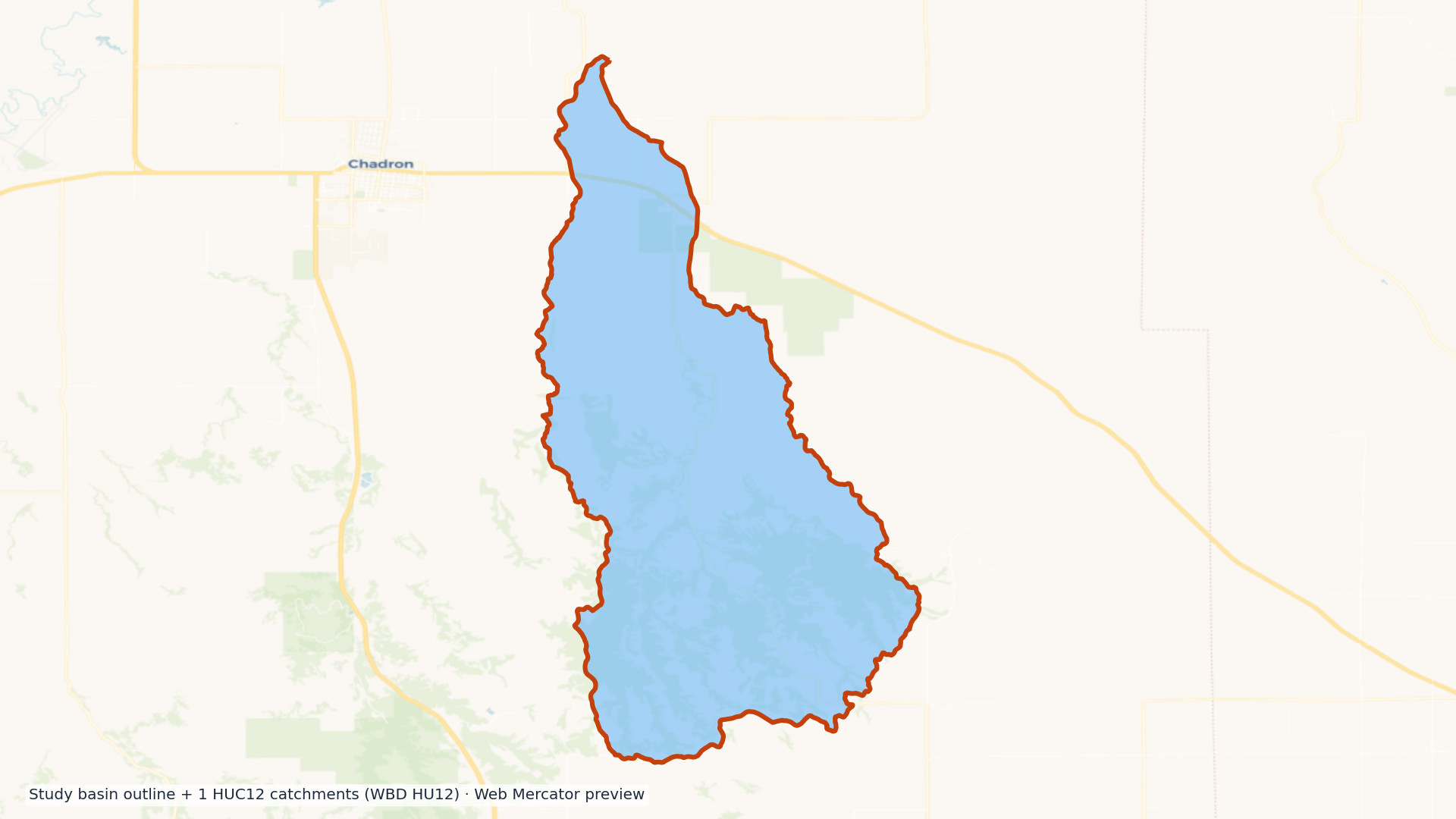 Upper White watershed — HUC8 10140201 (USGS WBD)