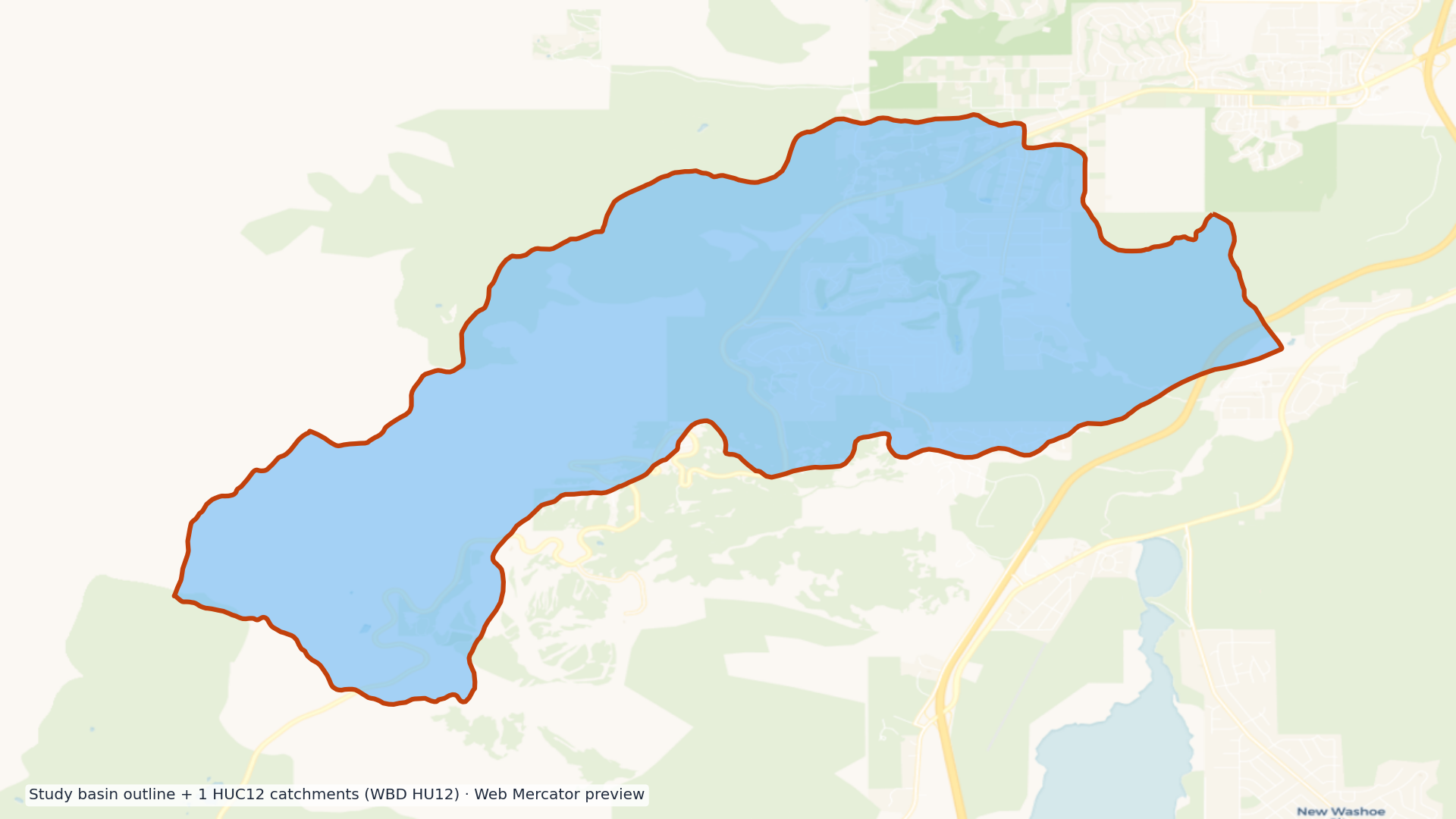 Truckee watershed — HUC8 16050102 (USGS WBD)