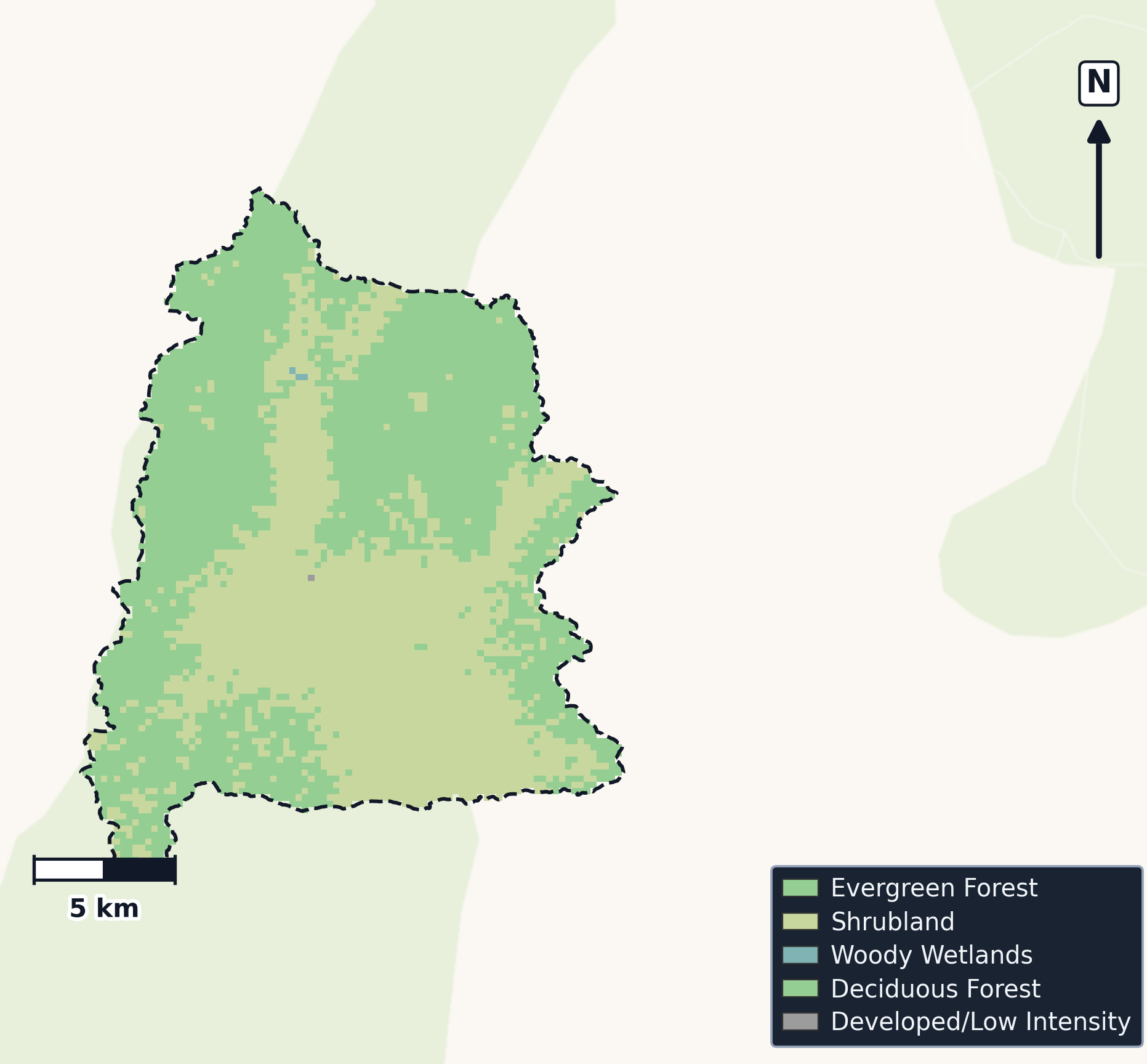 Hot Creek-Railroad Valleys · Nevada — Cropland Data Layer land use, basin clip