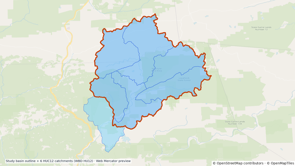 Lower West Branch Susquehanna watershed — HUC8 02050206 (USGS WBD)
