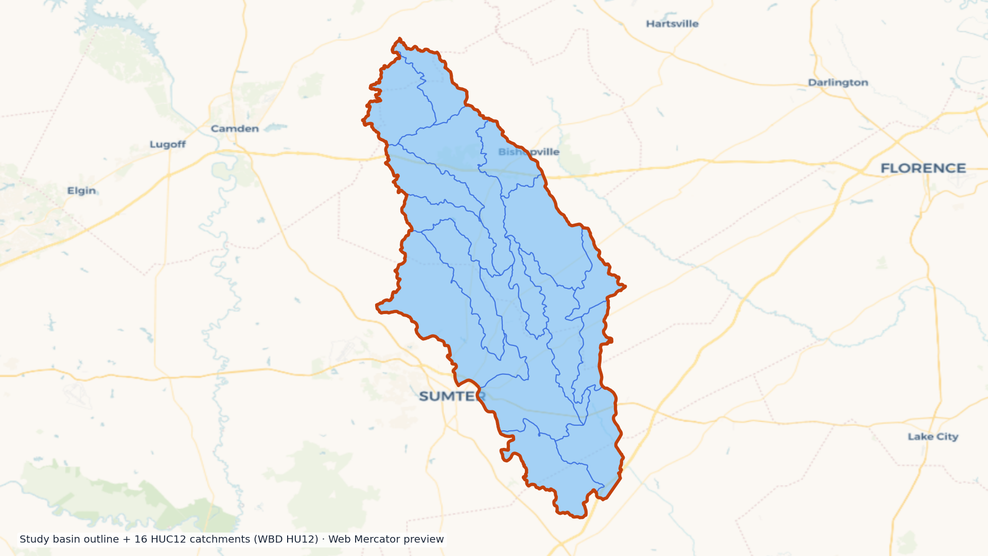 Black watershed — HUC8 03040205 (USGS WBD)