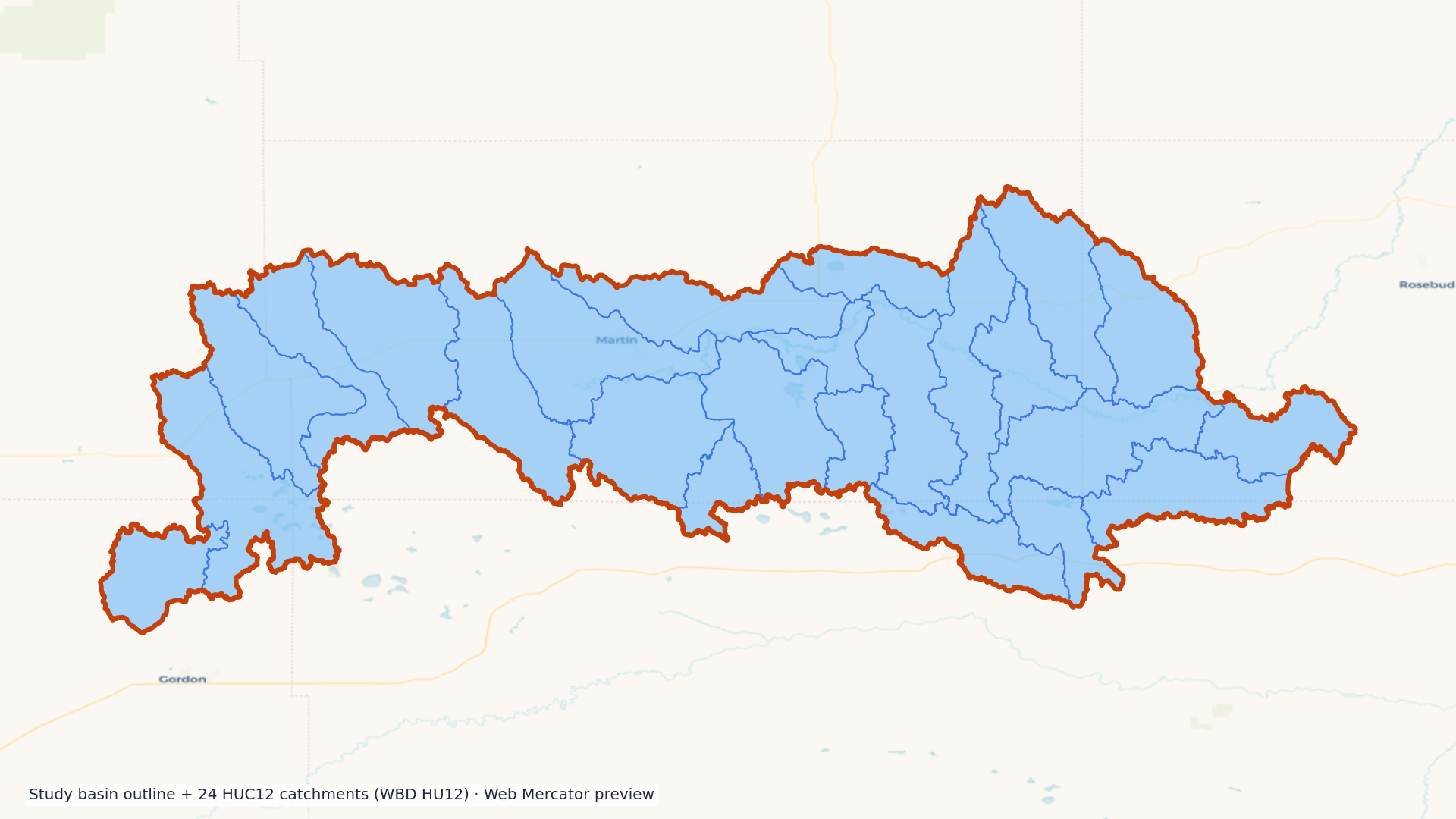 Little White watershed — HUC8 10140203 (USGS WBD)