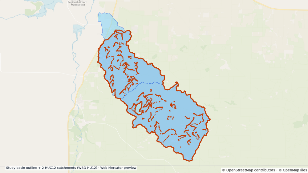 South Concho watershed — HUC8 12090102 (USGS WBD)
