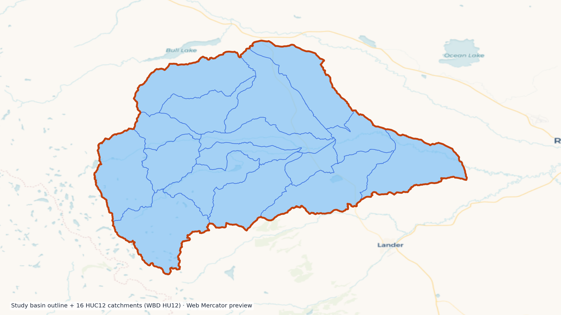 Little Wind watershed — HUC8 10080002 (USGS WBD)